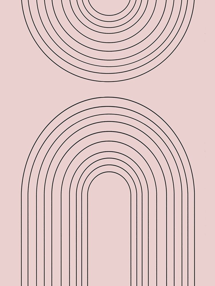 Blush Abstract Rainbows art print by Leah Straatsma for $57.95 CAD