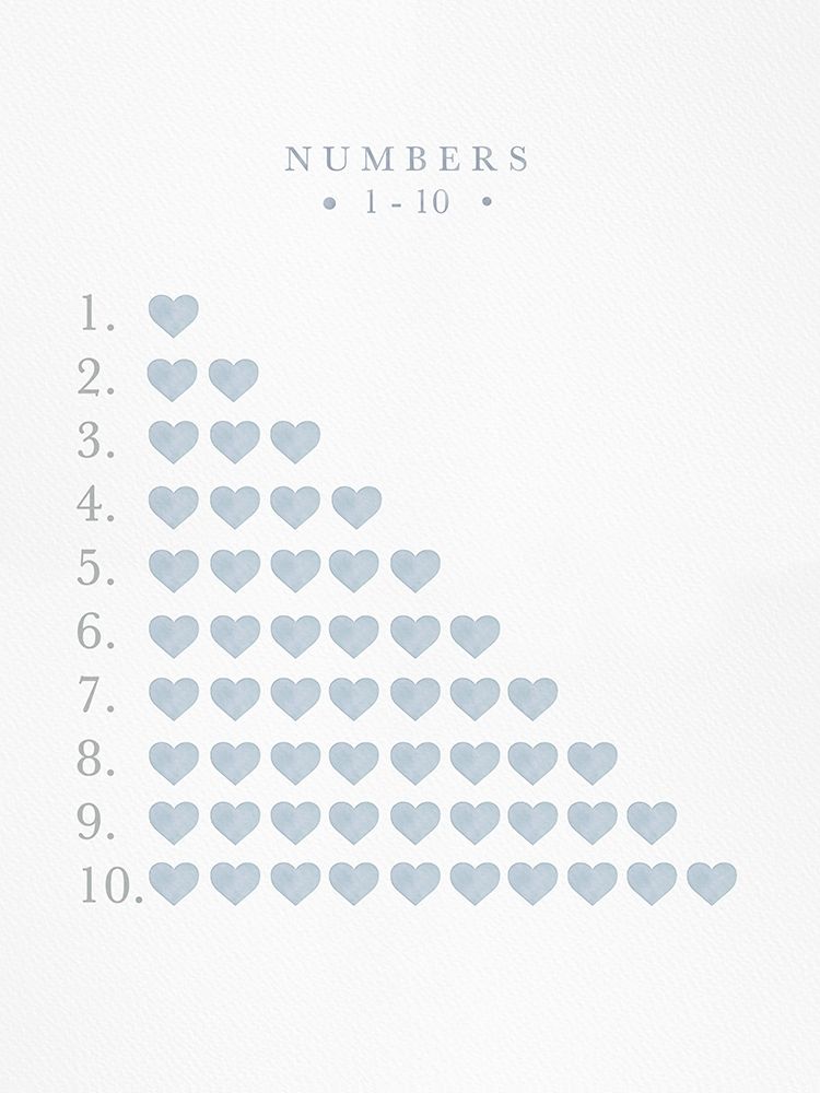Numbers 1-10 Blue art print by Leah Straatsma for $57.95 CAD