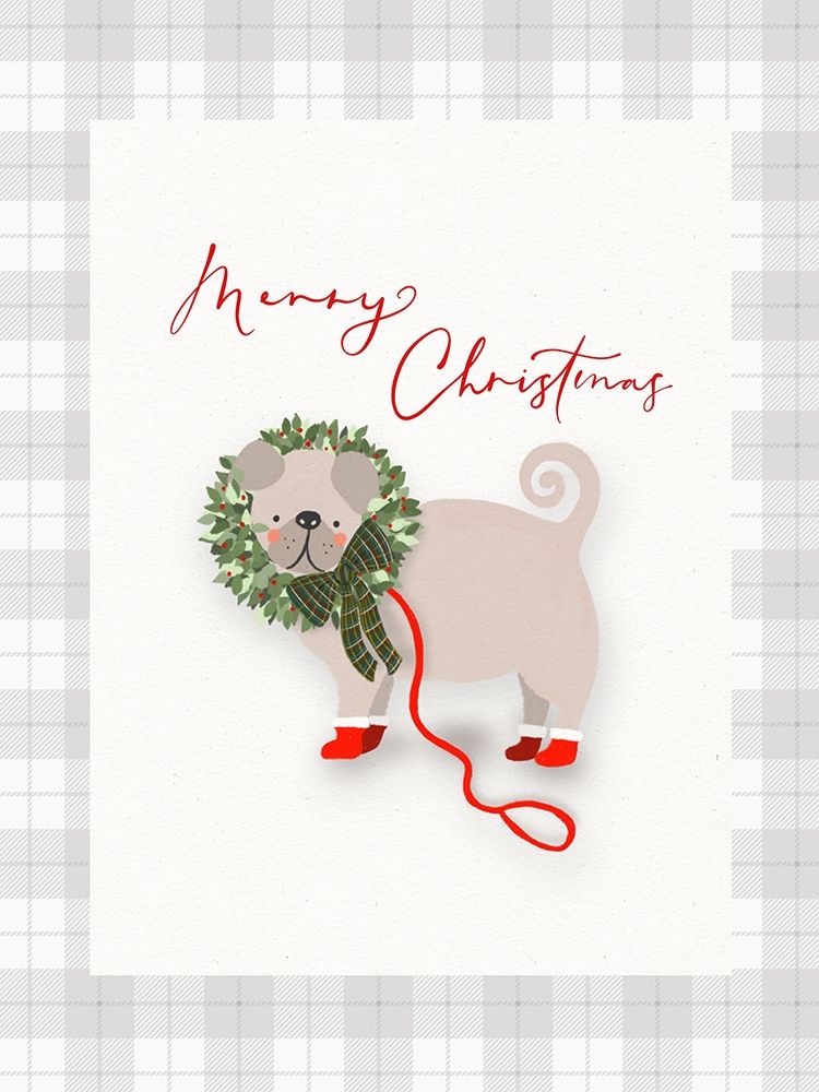 A Puggy Christmas Wish art print by Leah Straatsma for $57.95 CAD