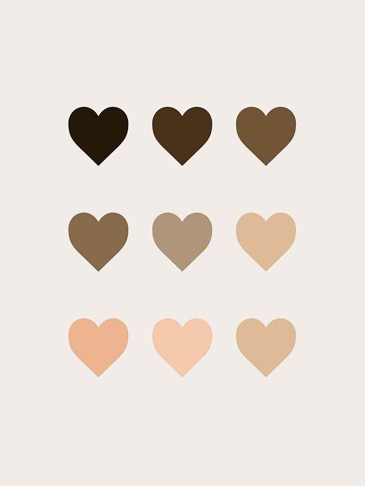 Coloured Hearts art print by Leah Straatsma for $57.95 CAD