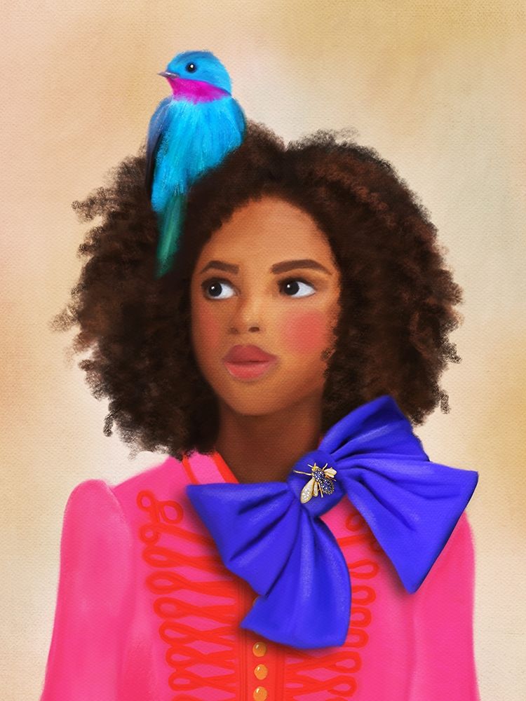 Lucy And Her Bird Millie art print by Leah Straatsma for $57.95 CAD