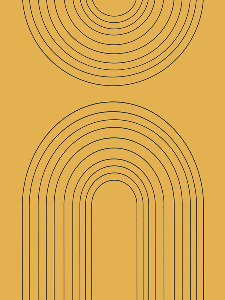 Abstract Rainbows Gold art print by Leah Straatsma for $57.95 CAD