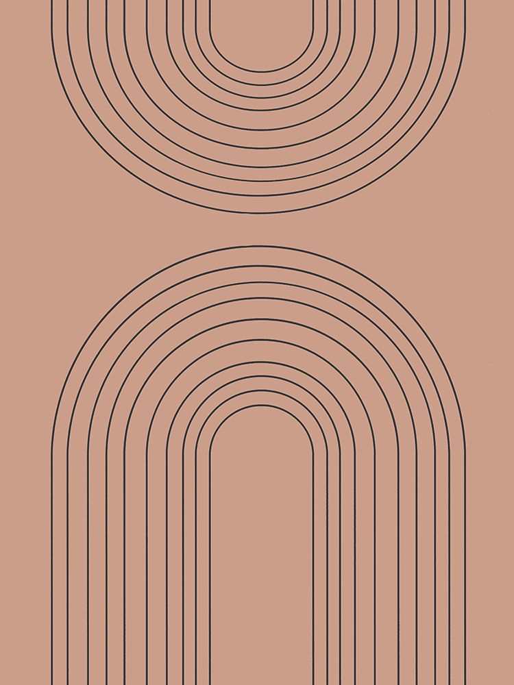 Abstract Rainbow Dusty Coral art print by Leah Straatsma for $57.95 CAD