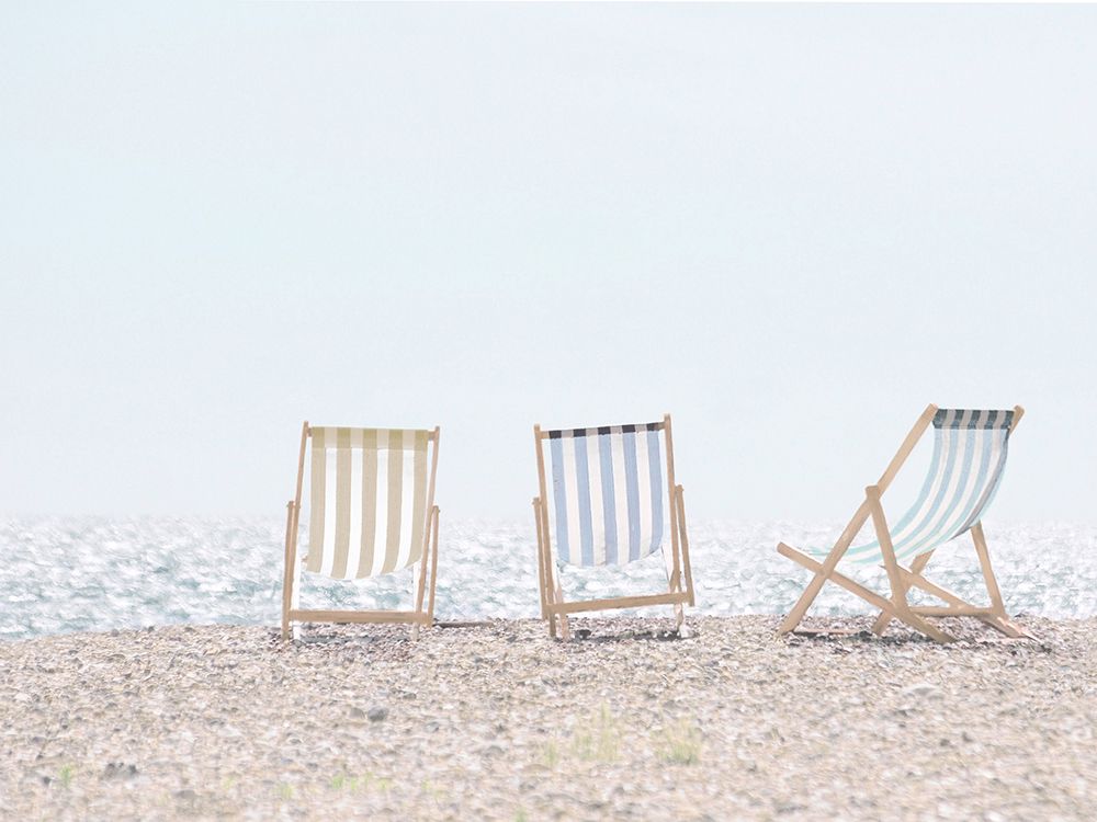 Beach Chairs art print by Leah Straatsma for $57.95 CAD