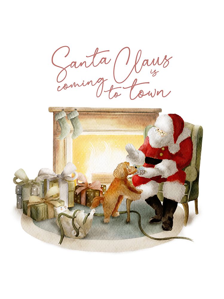 Santa Is Coming art print by Leah Straatsma for $57.95 CAD
