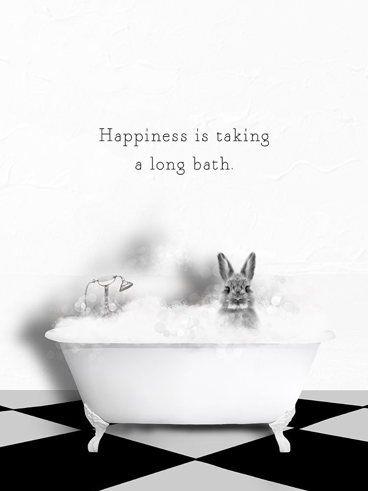 BW Bunny Bath art print by Leah Straatsma for $57.95 CAD