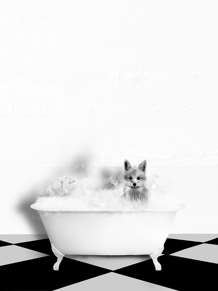 Fox In Bath art print by Leah Straatsma for $57.95 CAD