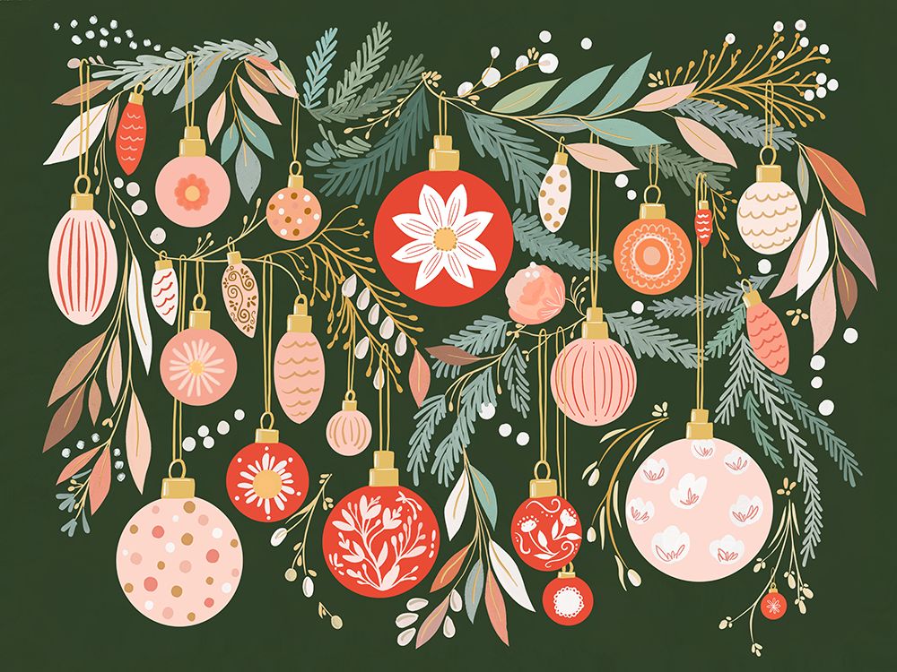 Holiday Florals art print by Leah Straatsma for $57.95 CAD