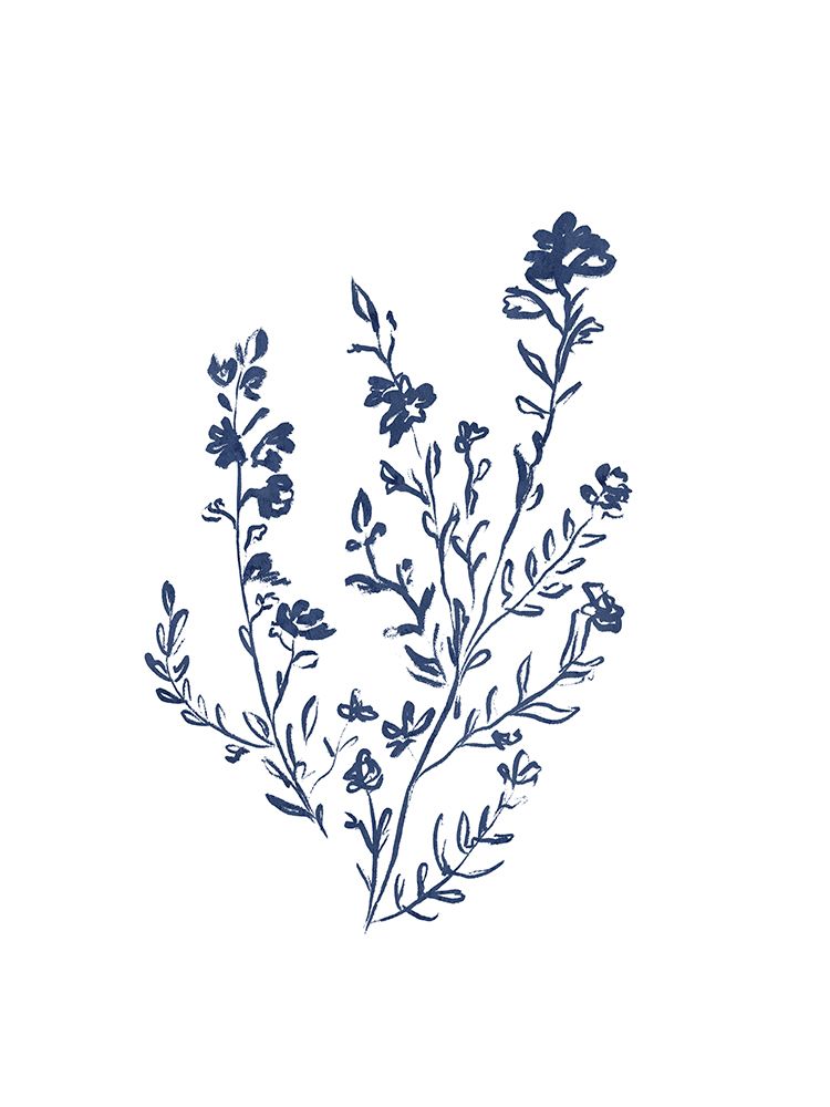 Blue Wildflowers 4 art print by Leah Straatsma for $57.95 CAD