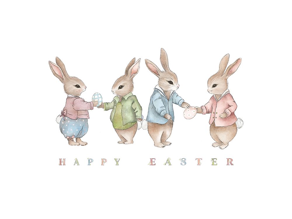 Easter Bunnies art print by Leah Straatsma for $57.95 CAD