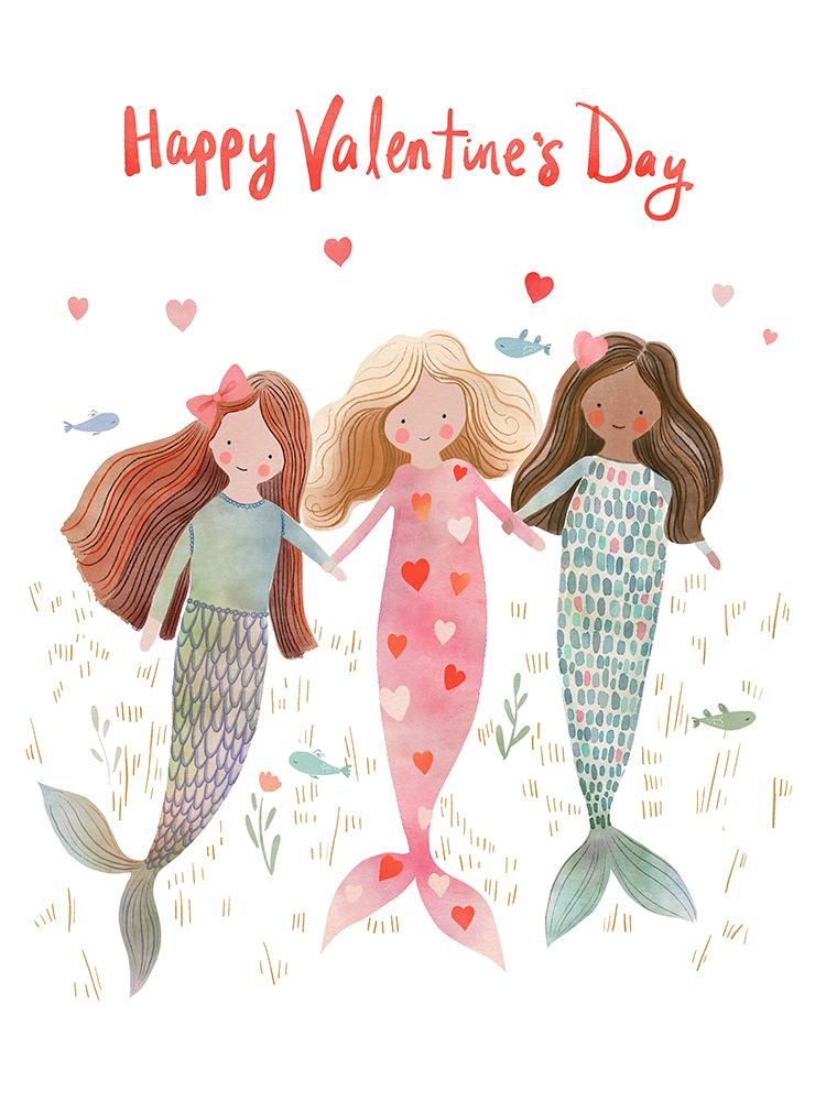 Mermaids Valentine art print by Leah Straatsma for $57.95 CAD