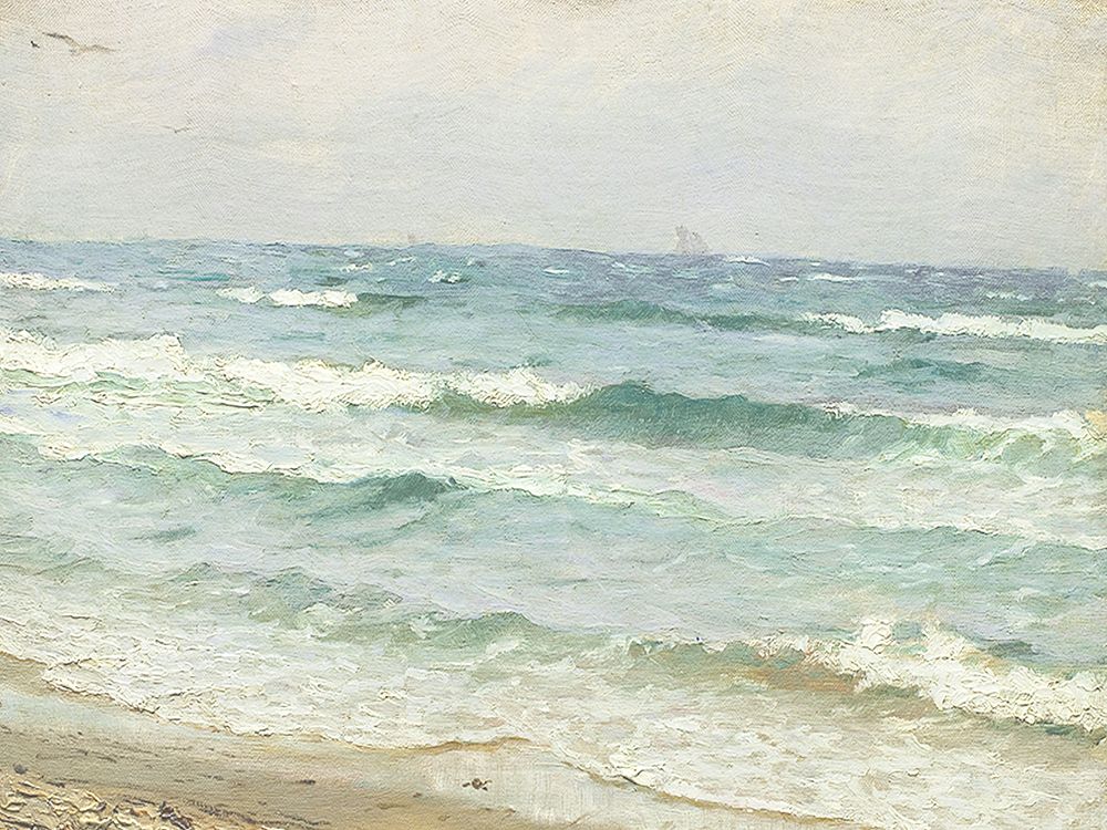 Vintage Waves On The Shore art print by Leah Straatsma for $57.95 CAD