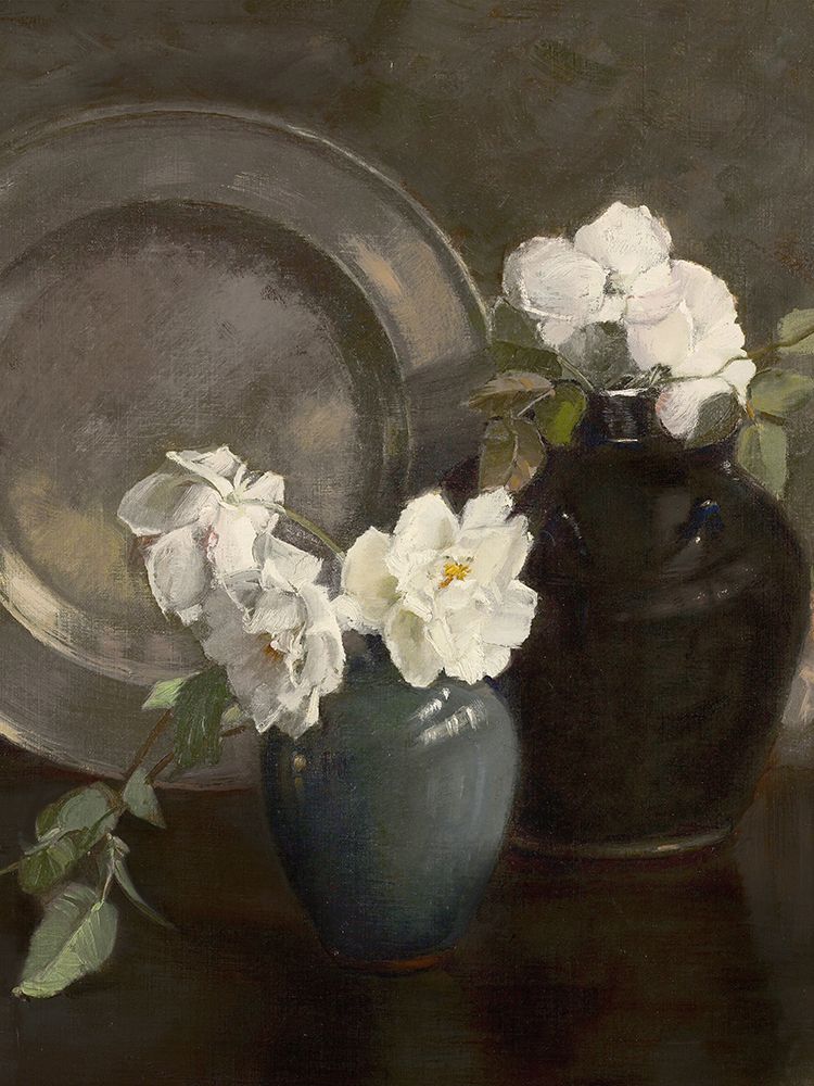 Peony Still Life With Plate art print by Leah Straatsma for $57.95 CAD