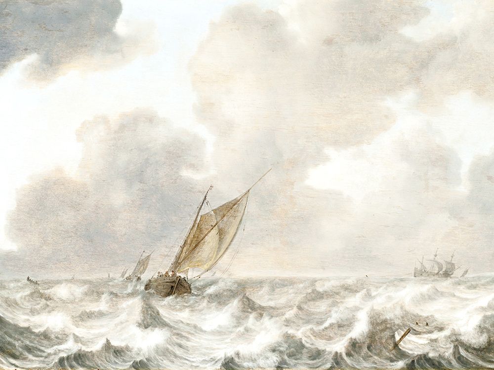 Vintage Stormy Seas art print by Leah Straatsma for $57.95 CAD