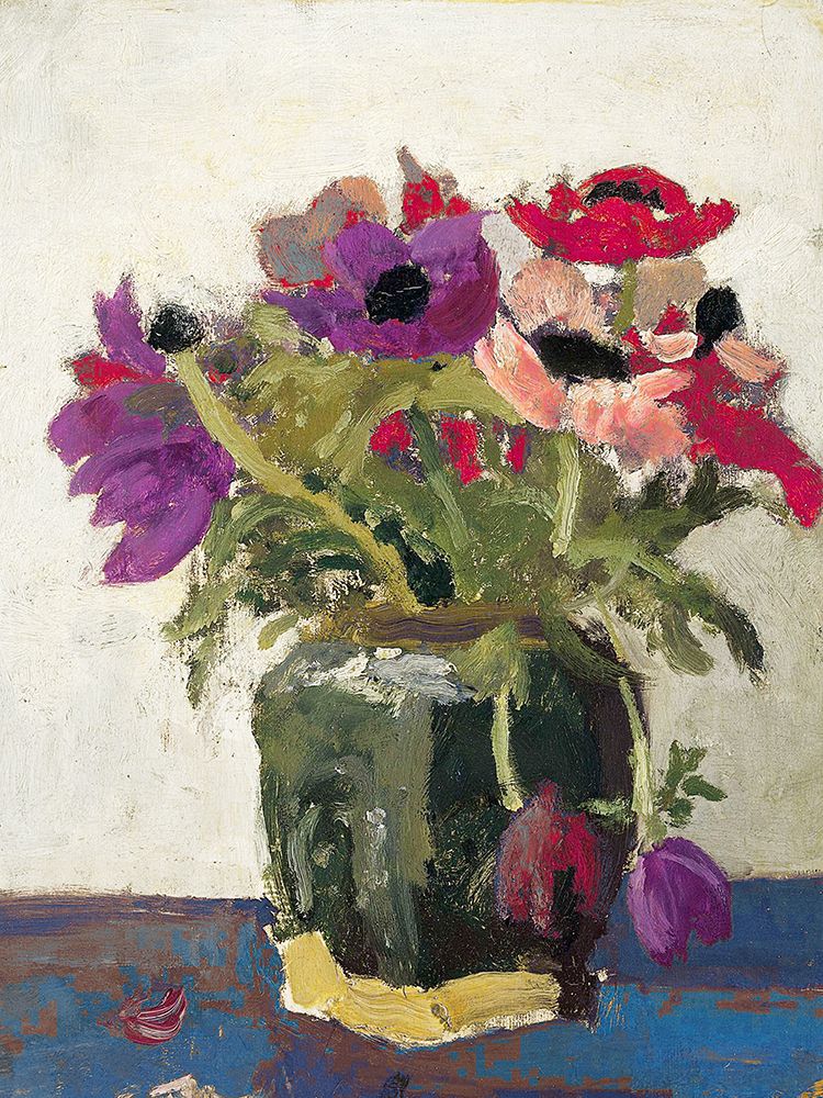 Bright Vintage Florals Green Vase art print by Leah Straatsma for $57.95 CAD