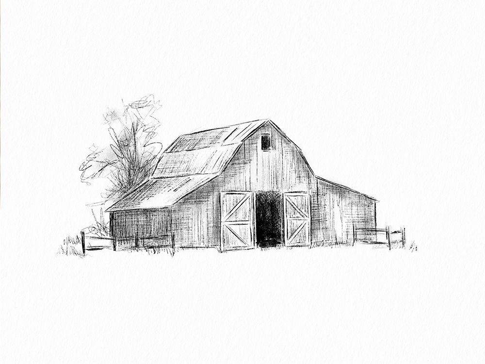 Barn Sketch art print by Leah Straatsma for $57.95 CAD