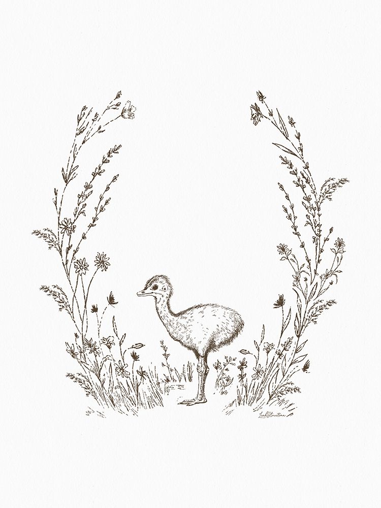Safari Baby Ostrich art print by Leah Straatsma for $57.95 CAD