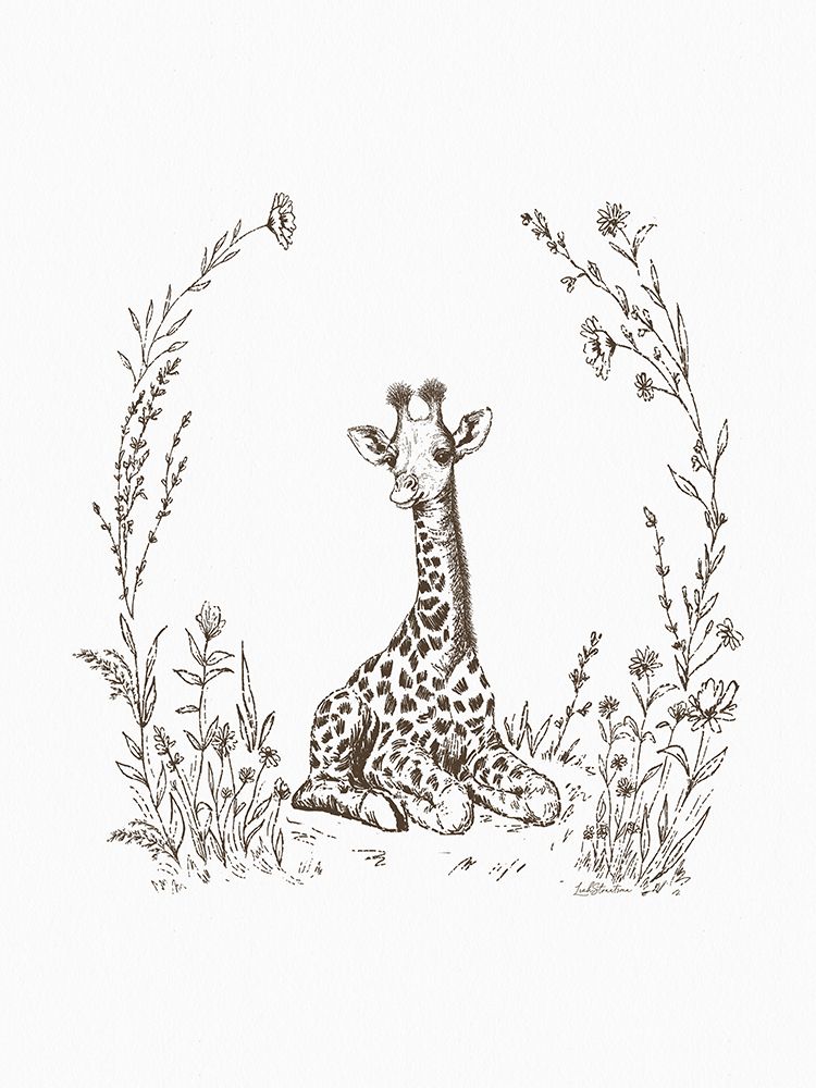 Safari Giraffe art print by Leah Straatsma for $57.95 CAD