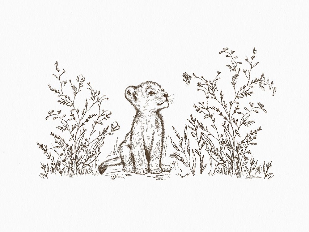 Safari Lion Cub art print by Leah Straatsma for $57.95 CAD