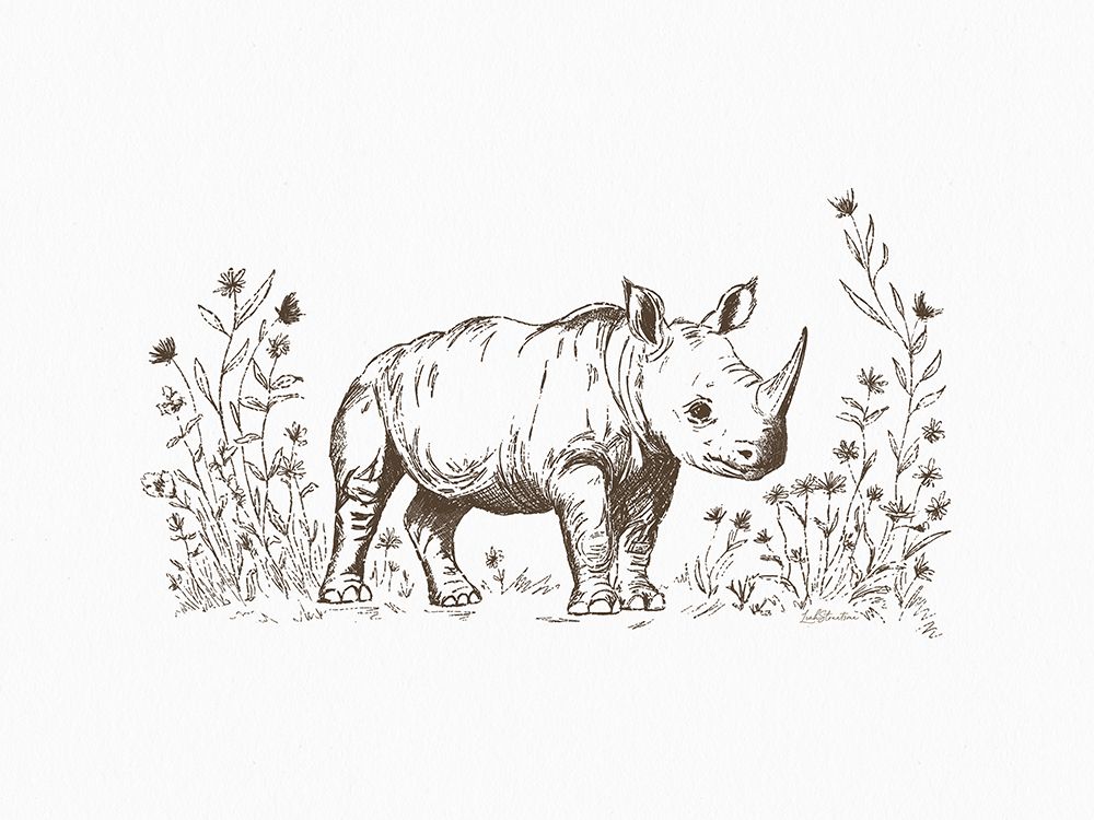Safari Rhino art print by Leah Straatsma for $57.95 CAD