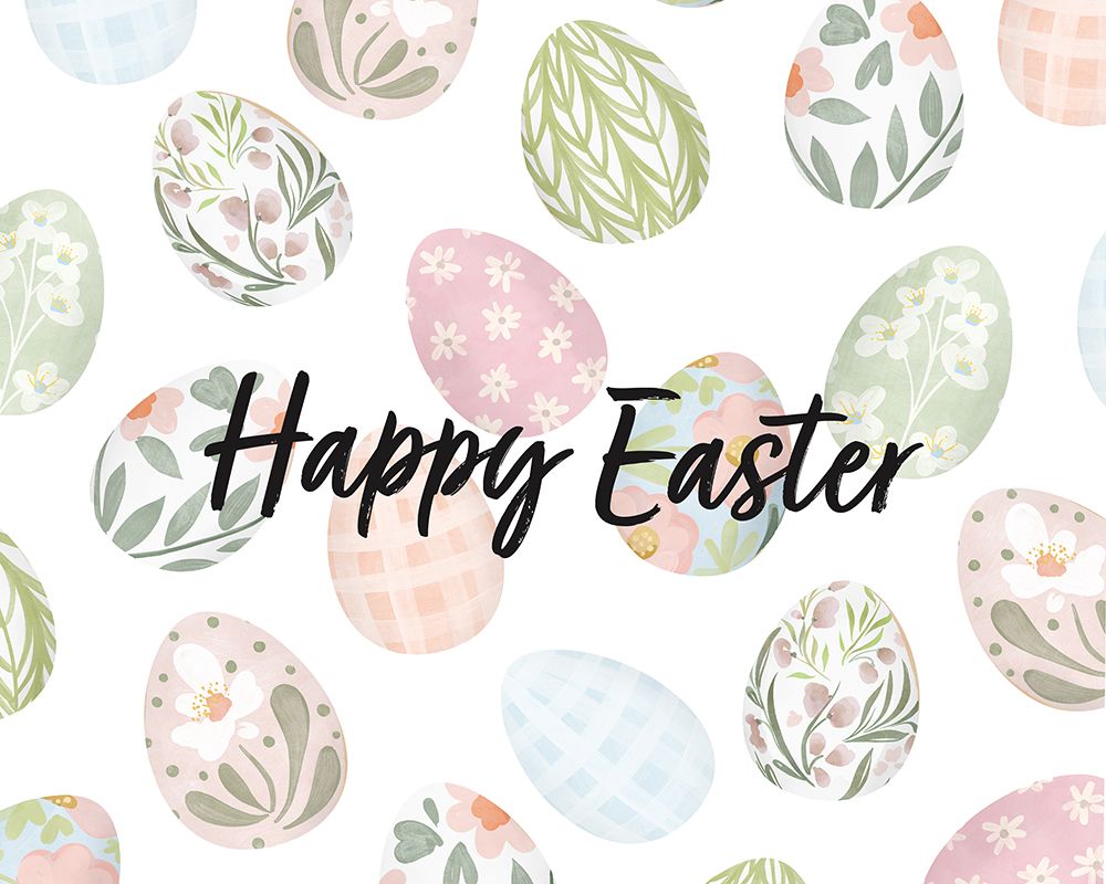 Happy Easter Eggs art print by Leah Straatsma for $57.95 CAD