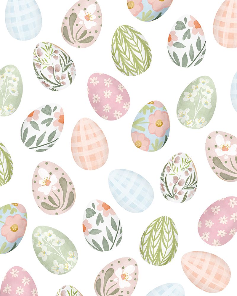Easter Eggs Scattered art print by Leah Straatsma for $57.95 CAD