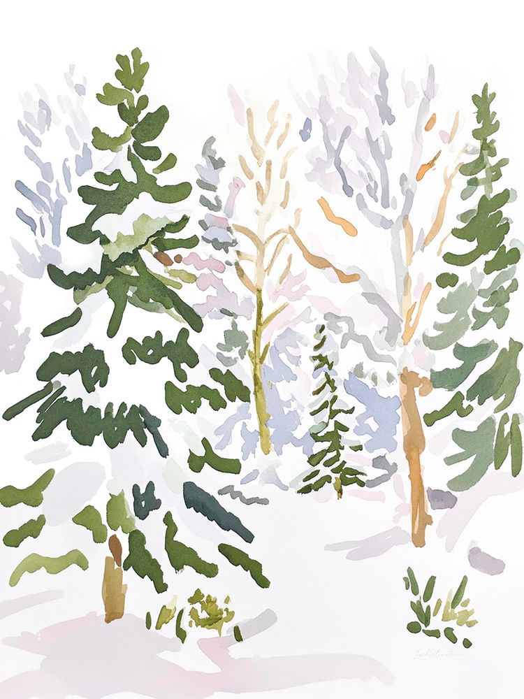 Pastel Evergreens art print by Leah Straatsma for $57.95 CAD