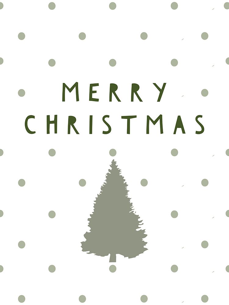 Green Merry Christmas Tree Dots art print by Leah Straatsma for $57.95 CAD