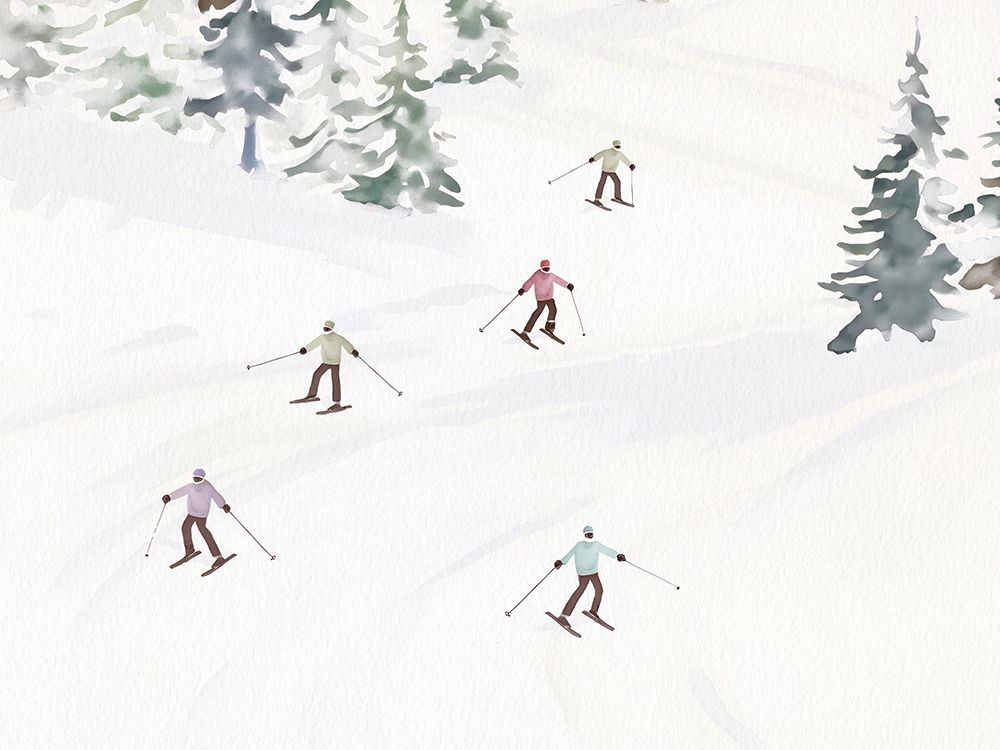 Skiing In Tremblant art print by Leah Straatsma for $57.95 CAD