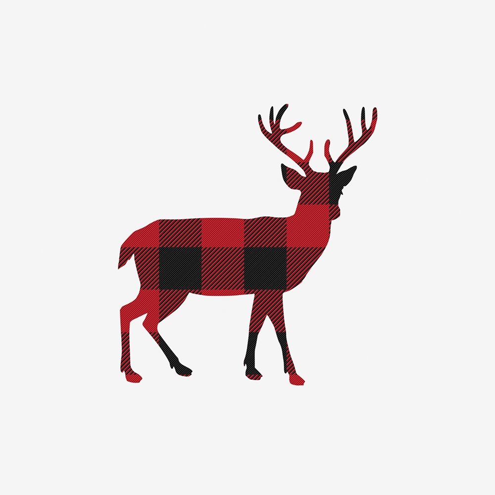 Buffalo Plaid Deer art print by Leah Straatsma for $57.95 CAD