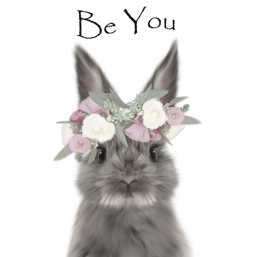Floral Bunny Be You art print by Leah Straatsma for $57.95 CAD