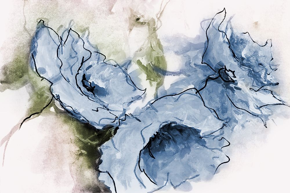 Animated Blue Flora art print by May for $57.95 CAD