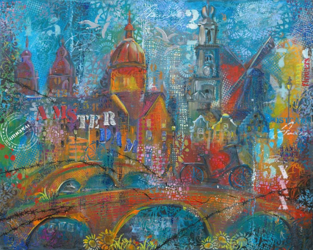 City Bridge art print by May for $57.95 CAD