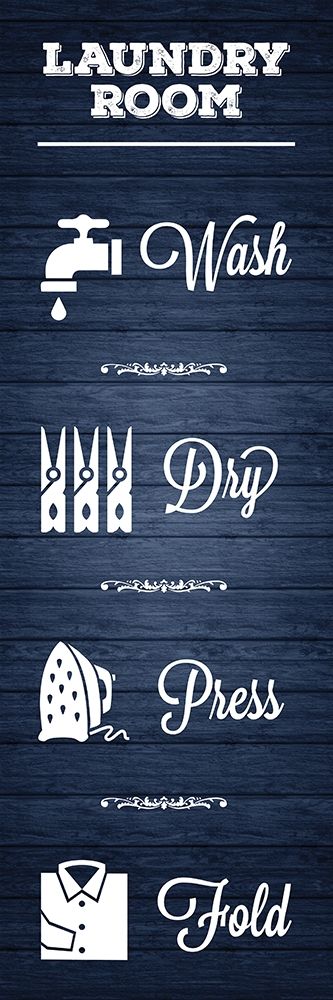 Laundry Navy Wood art print by Melody Hogan for $57.95 CAD