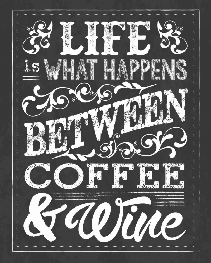 Chalk Coffee Wine art print by Melody Hogan for $57.95 CAD