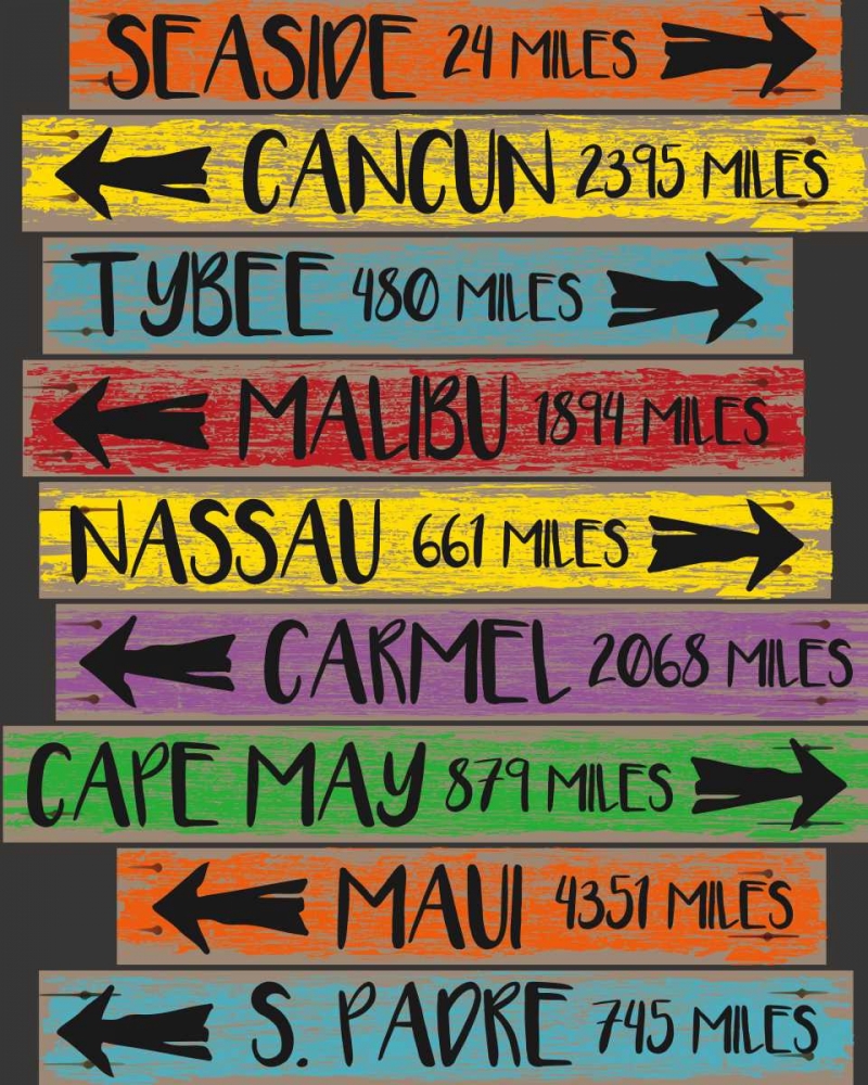 Beach Sign 1 art print by Melody Hogan for $57.95 CAD