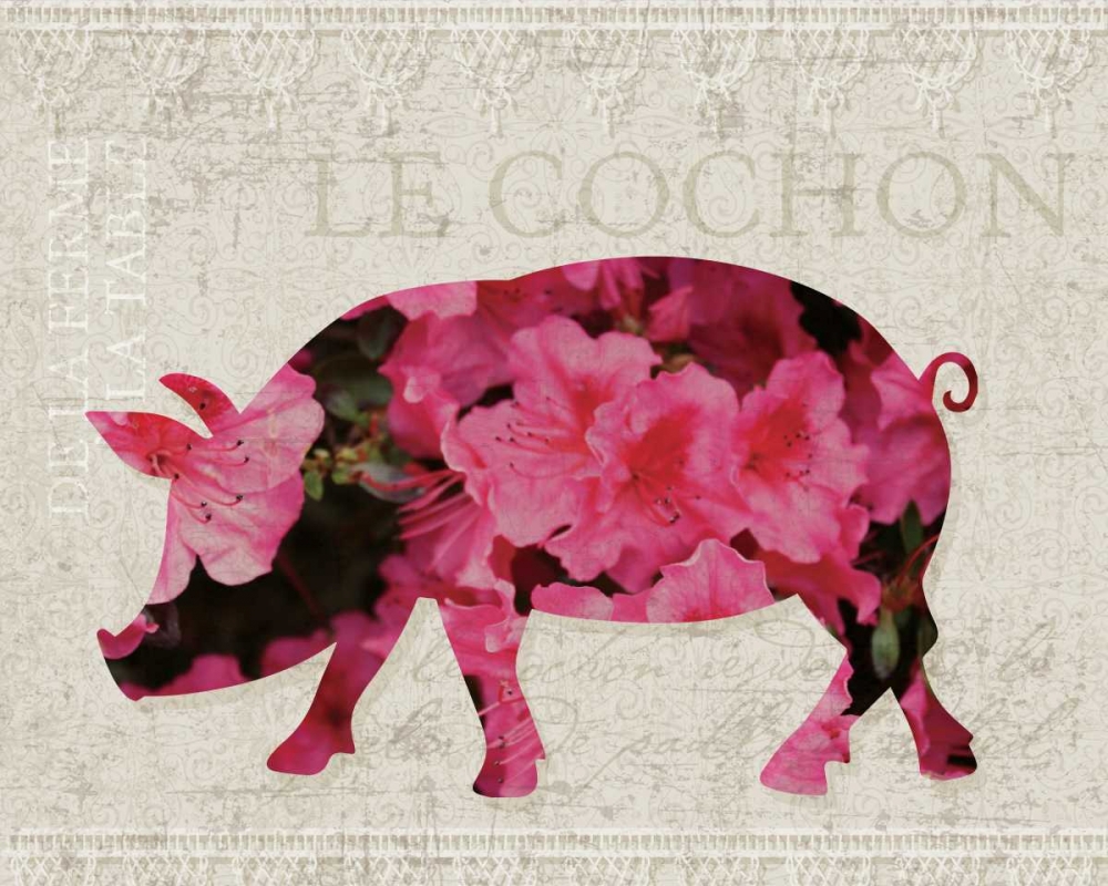 Flower Farm Pig art print by Melody Hogan for $57.95 CAD