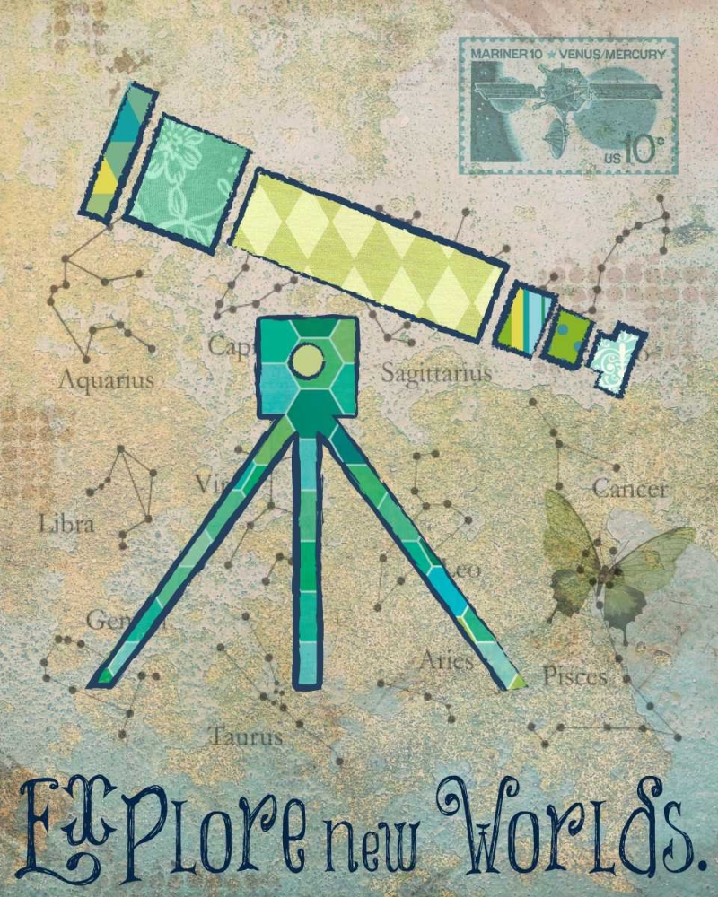 Vintage Space 3 art print by Melody Hogan for $57.95 CAD