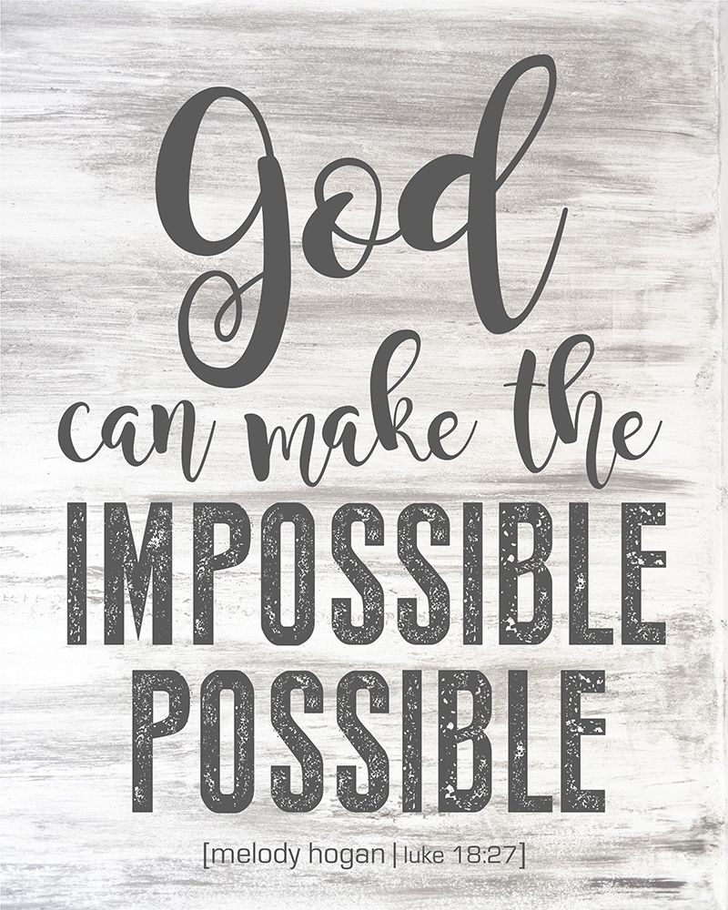 Luke 18:27 art print by Melody Hogan for $57.95 CAD
