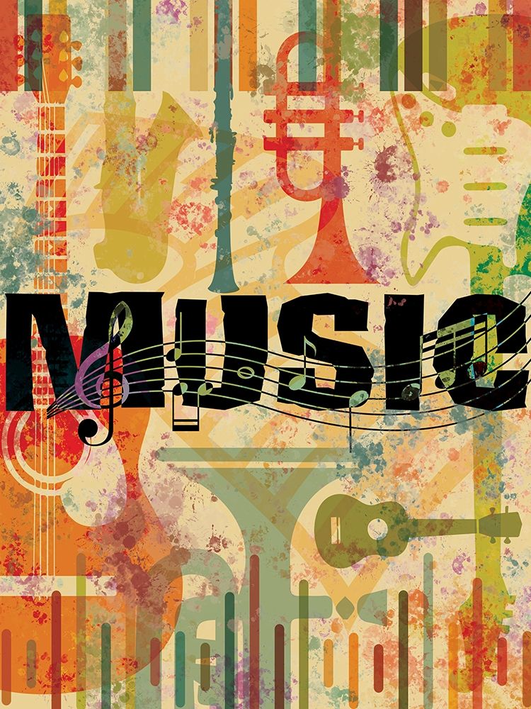 Retro Music art print by Melody Hogan for $57.95 CAD