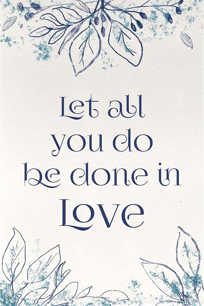 Blue Botanical Blessings 1 art print by Melody Hogan for $57.95 CAD