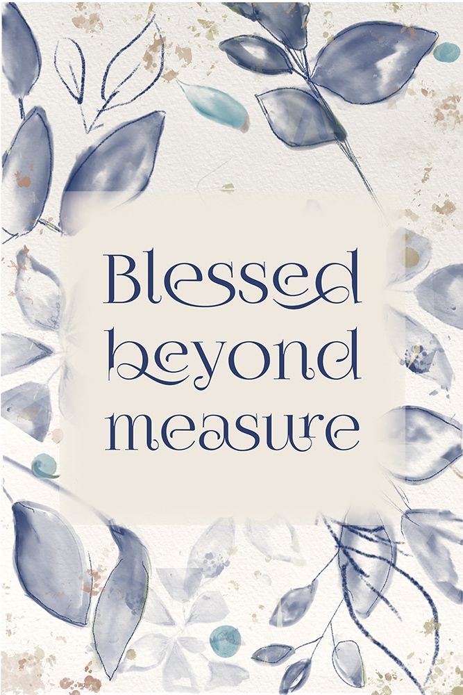Blue Botanical Blessings 2 art print by Melody Hogan for $57.95 CAD