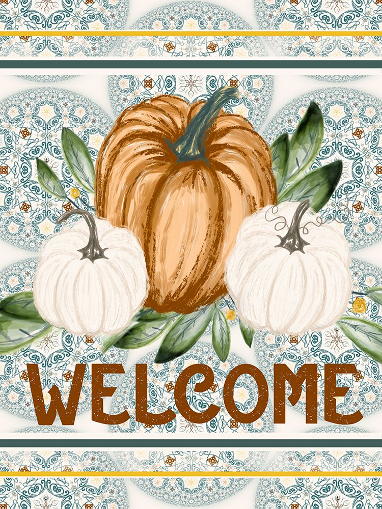 Welcome Pumpkin Mandala art print by Melody Hogan for $57.95 CAD