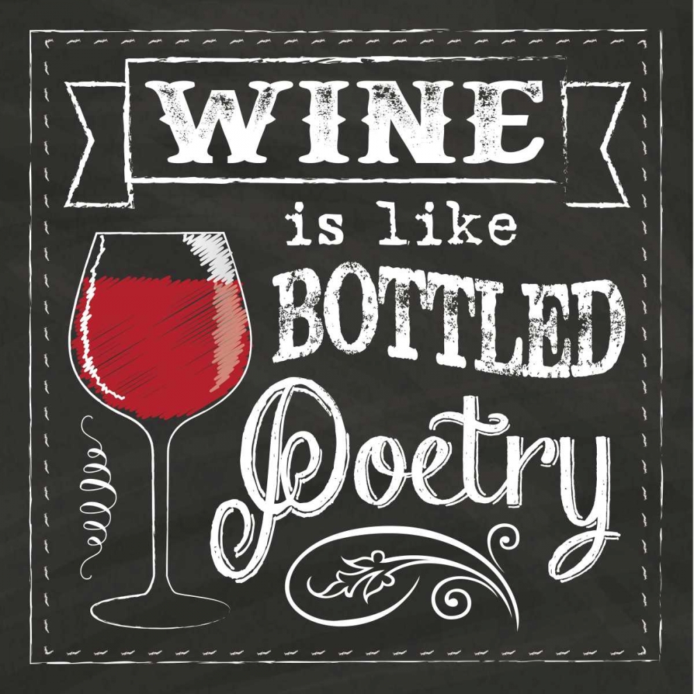 Chalk Wine 2 art print by Melody Hogan for $57.95 CAD