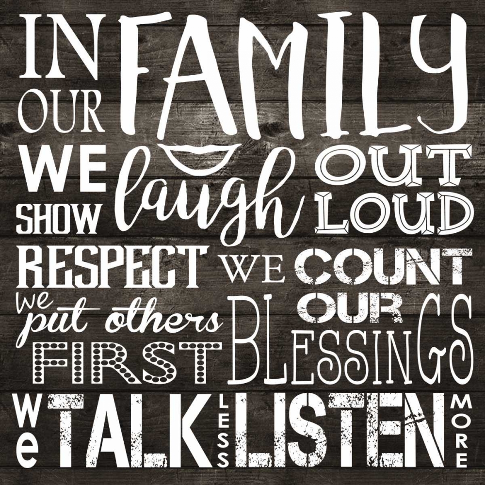 In Our Family On Wood art print by Melody Hogan for $57.95 CAD