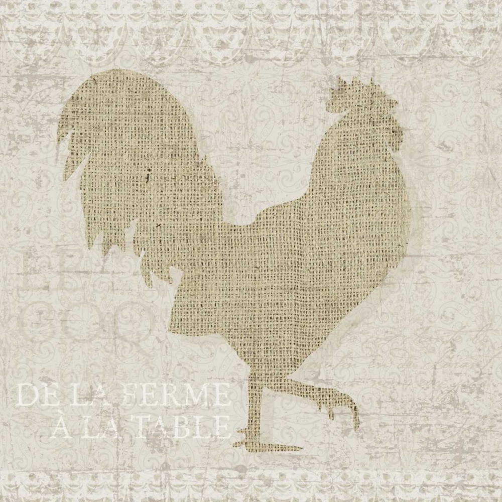 Burlap Farm Animals 2 art print by Melody Hogan for $57.95 CAD