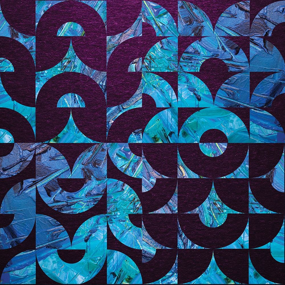 Amethyst Aqua Oversized Abstract art print by Melody Hogan for $57.95 CAD