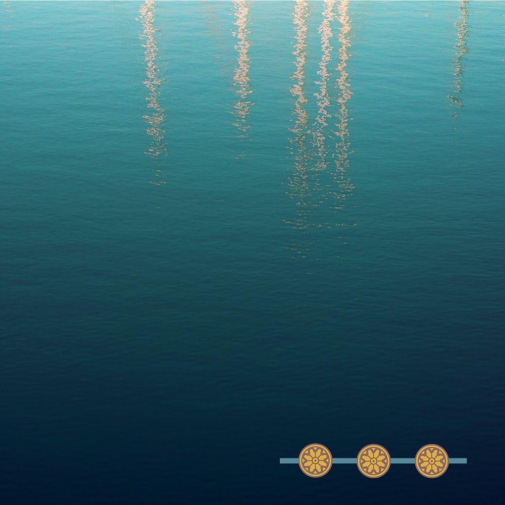 By the Sea Saffron Teal 2 art print by Melody Hogan for $57.95 CAD