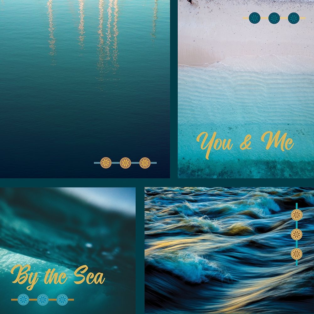 By the Sea Saffron Teal 5 art print by Melody Hogan for $57.95 CAD