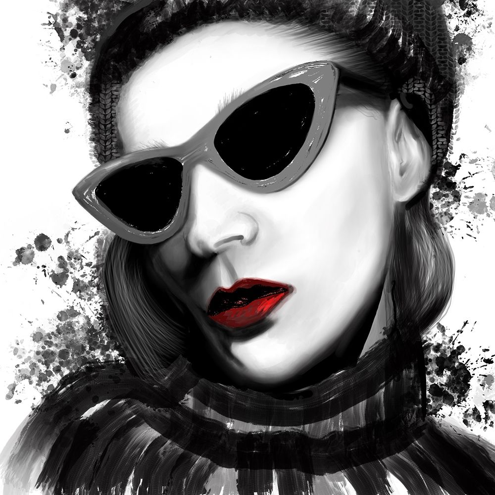 Fashion Portrait Red Lips 1 art print by Melody Hogan for $57.95 CAD